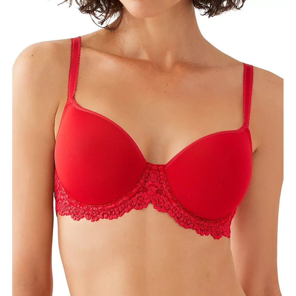Wacoal Embrace Lace Contour Bra Equestrian Red Size 36 DD 36DD NEW